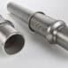Stainless steel industrial pipes with threaded ends for heavy-duty applications.