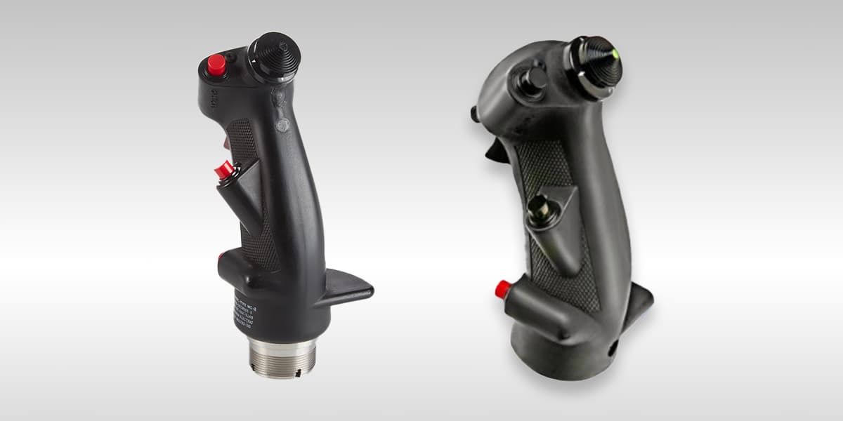 Joystick controllers for industrial automation and machinery from Kelco Industries.