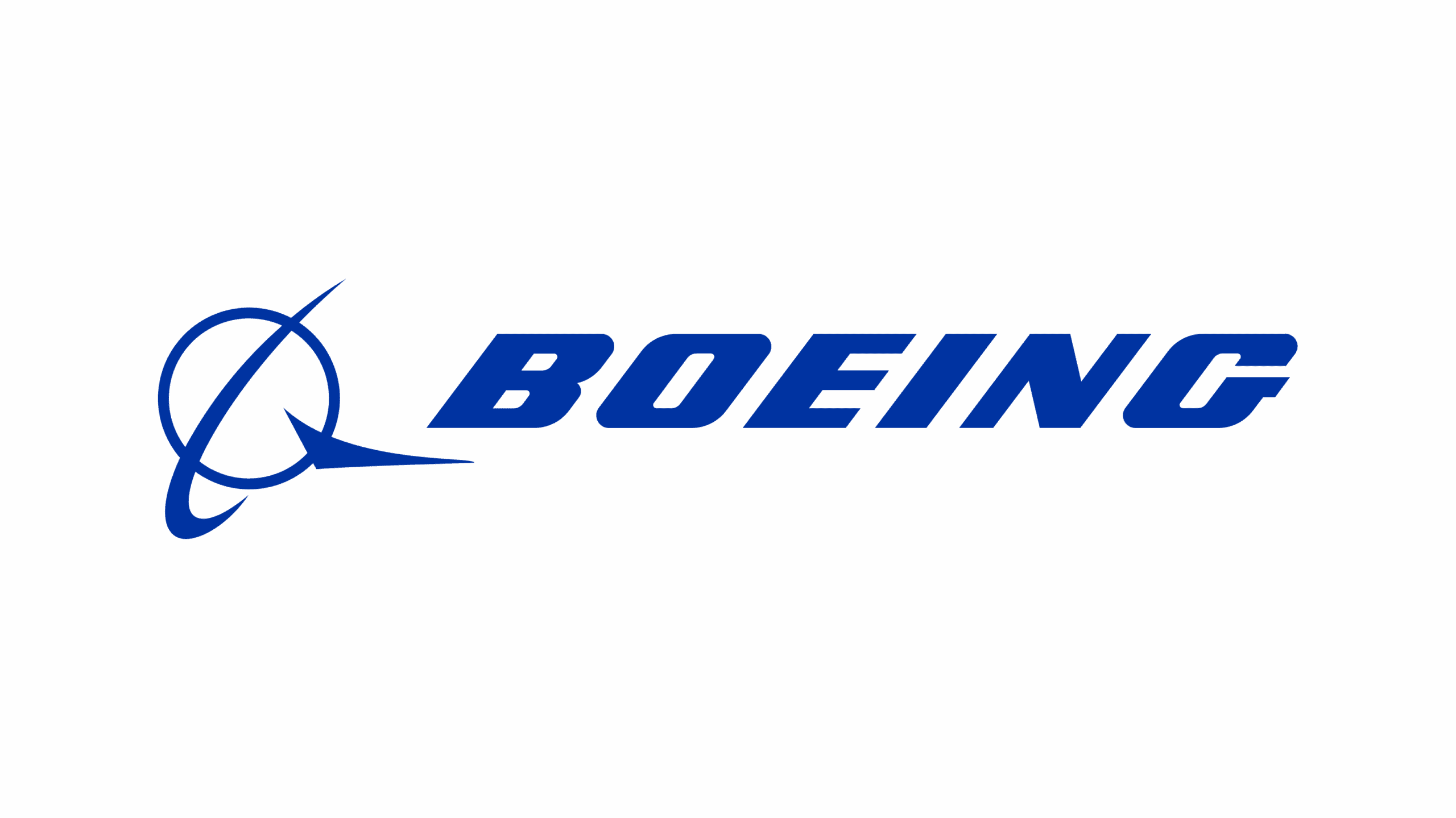 High-quality Boeing logo featuring blue text and iconic emblem, representing aerospace innovation and engineering excellence.