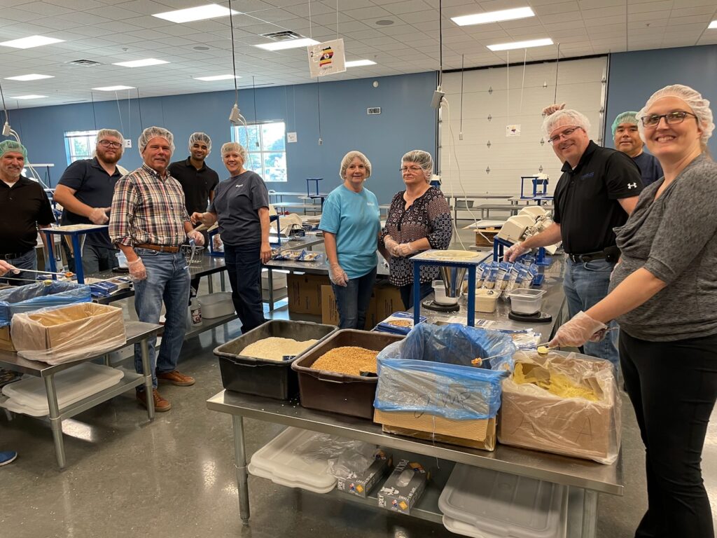 Kelco Team volunteering at Feed my Starving Children Event Schaumburg Illinois