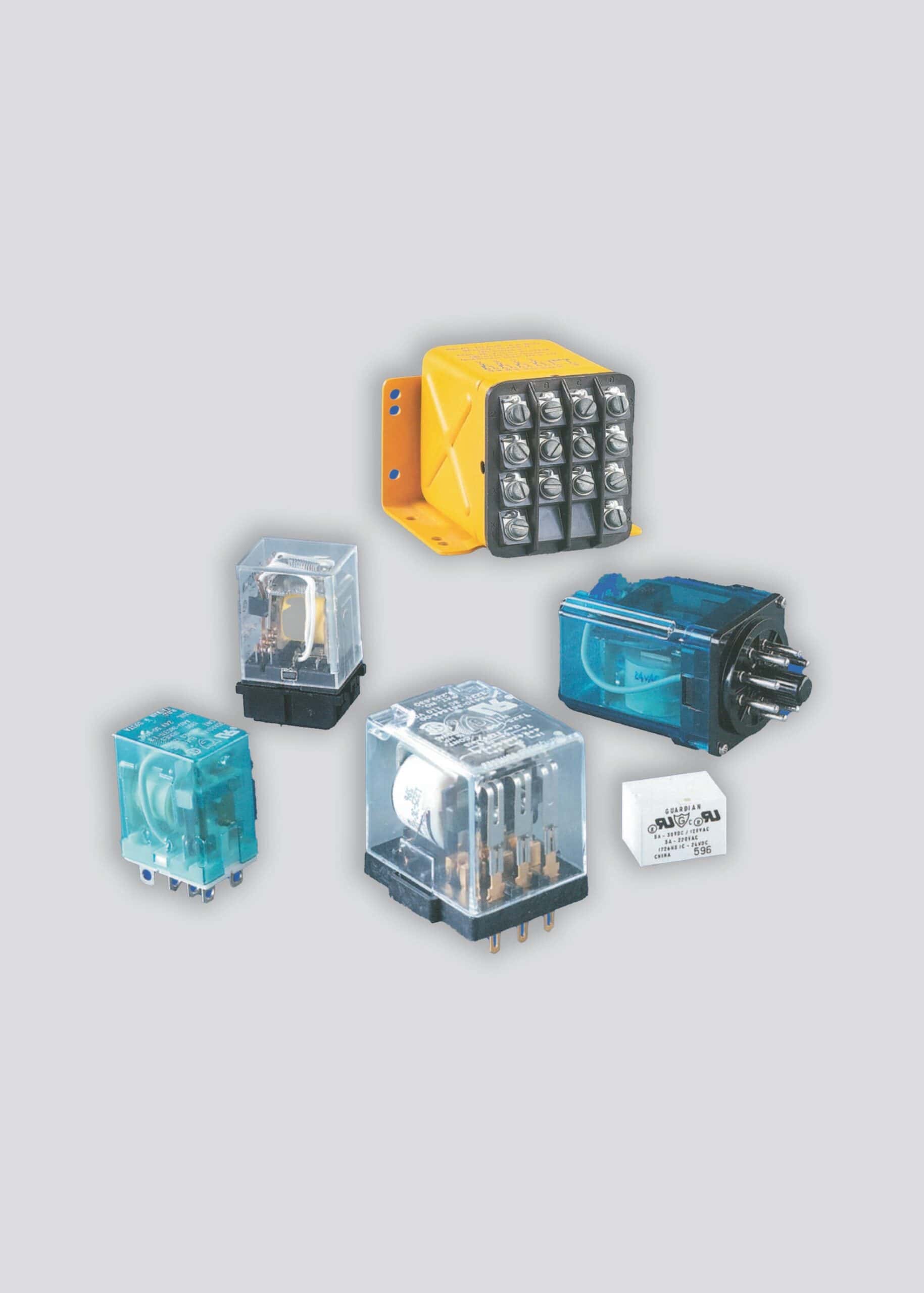 Relay and electrical component assortment for industrial automation and control systems.