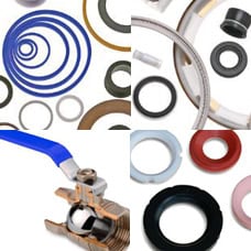 Various rubber and plastic O-rings and seals for industrial applications.