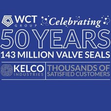Robust valve seals celebrating 50 years of Kelco Industries and WCT Group.
