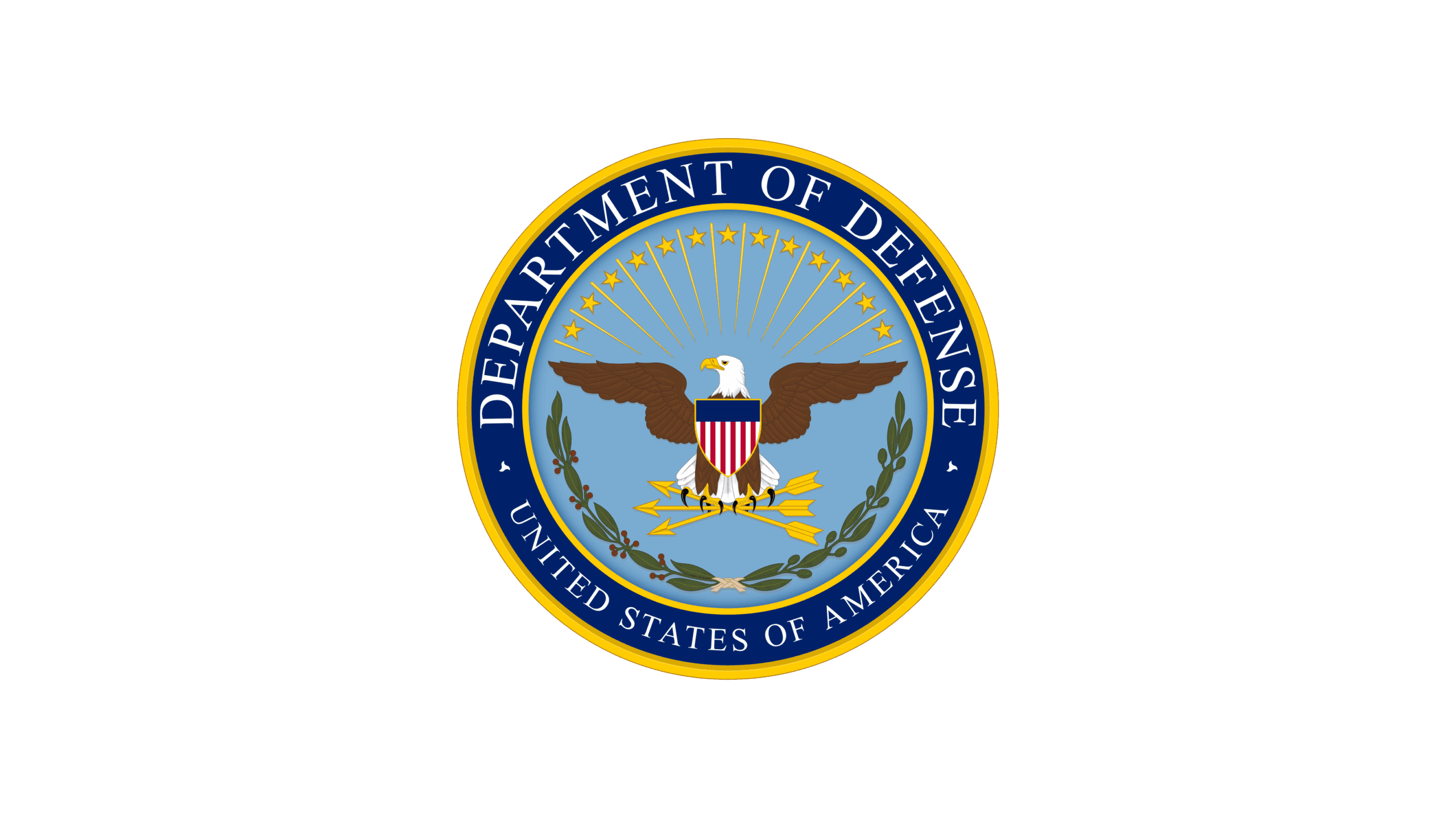 Sealed federal emblem of the Department of Defense representing U.S. military and defense authority.