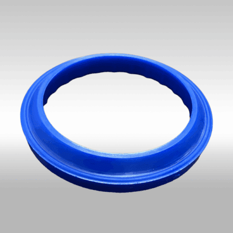 O-ring seal for industrial applications in bright blue color.